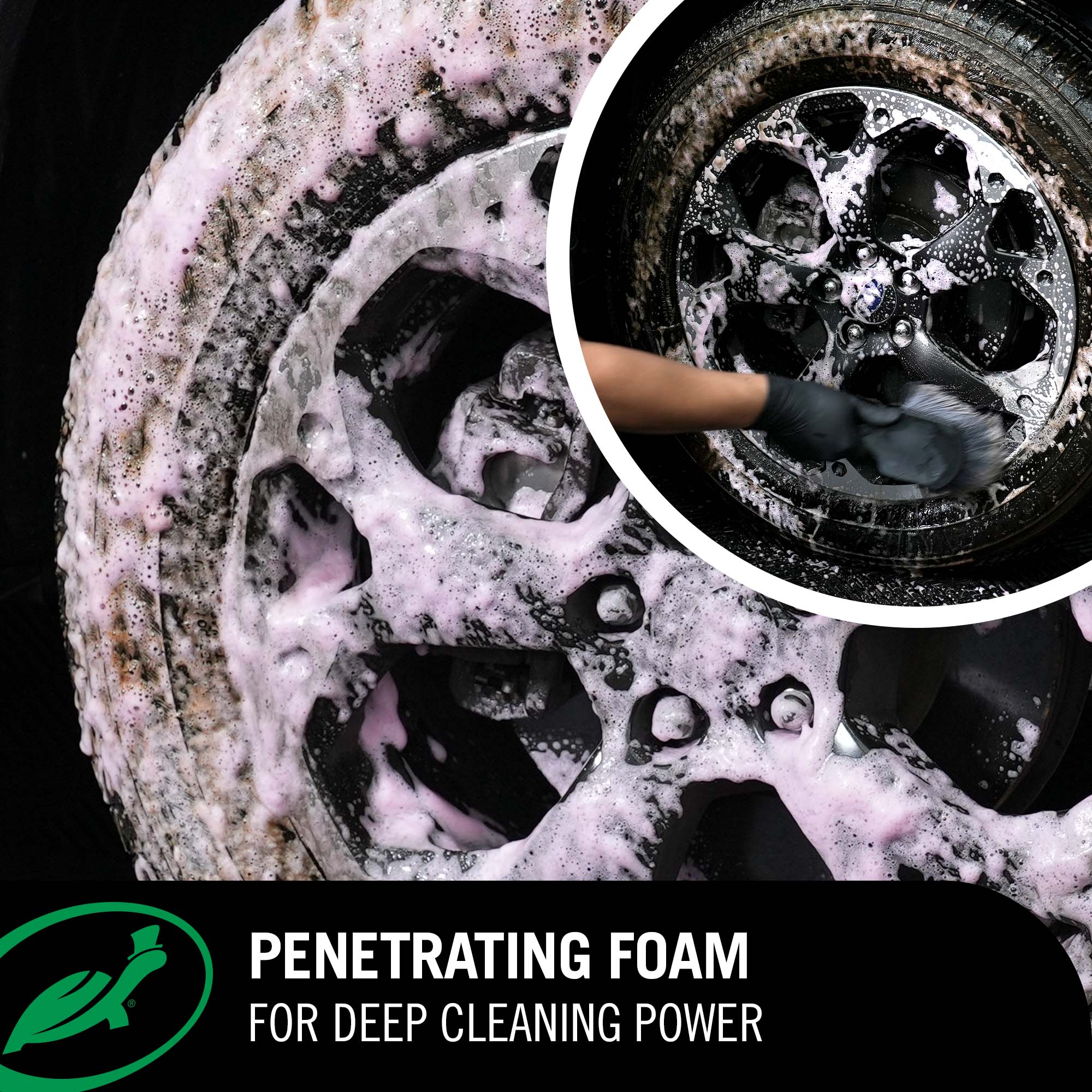 Hybrid Solutions® Hyper Foam Wheel Cleaner & Tire Prep, 23 fl oz - Image 3