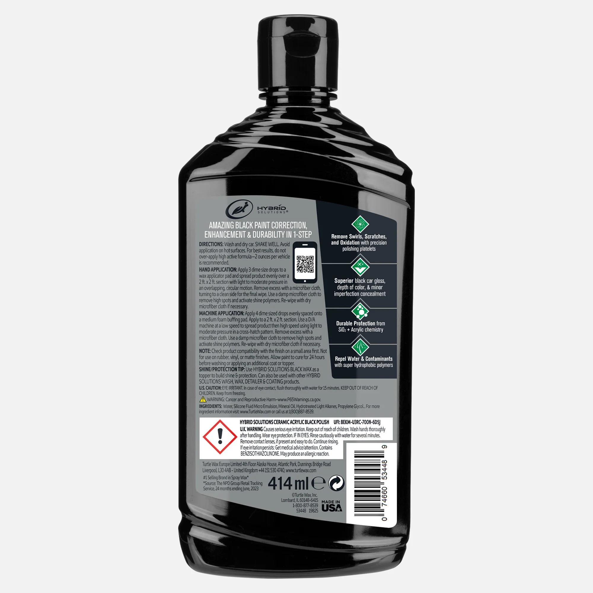 Hybrid Solutions® Ceramic Acrylic Black  Polish, 14 fl oz - Image 7